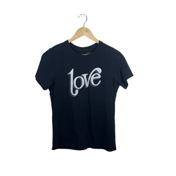 Abercrombie & Fitch Women’s Crewneck Love Graphic Tee in Black Size S - Picture 1 of 7